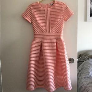Coral knee length dress